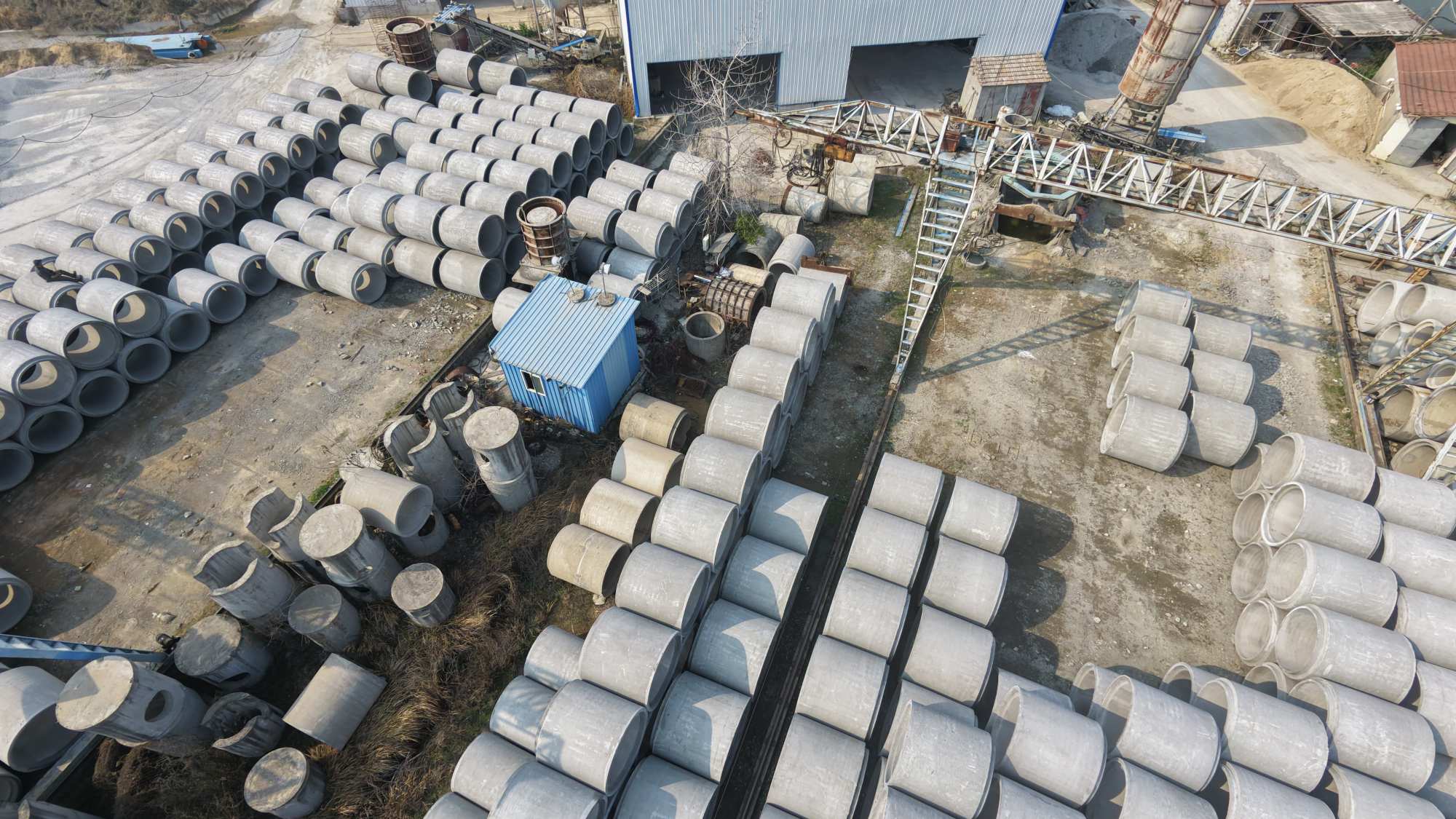 武汉水泥管厂航拍